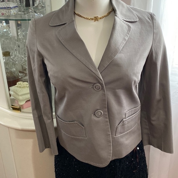MEXX Women Solid Single Breasted Casual, Formal Blazer (Grey) Sz US 2 - Picture 4 of 16